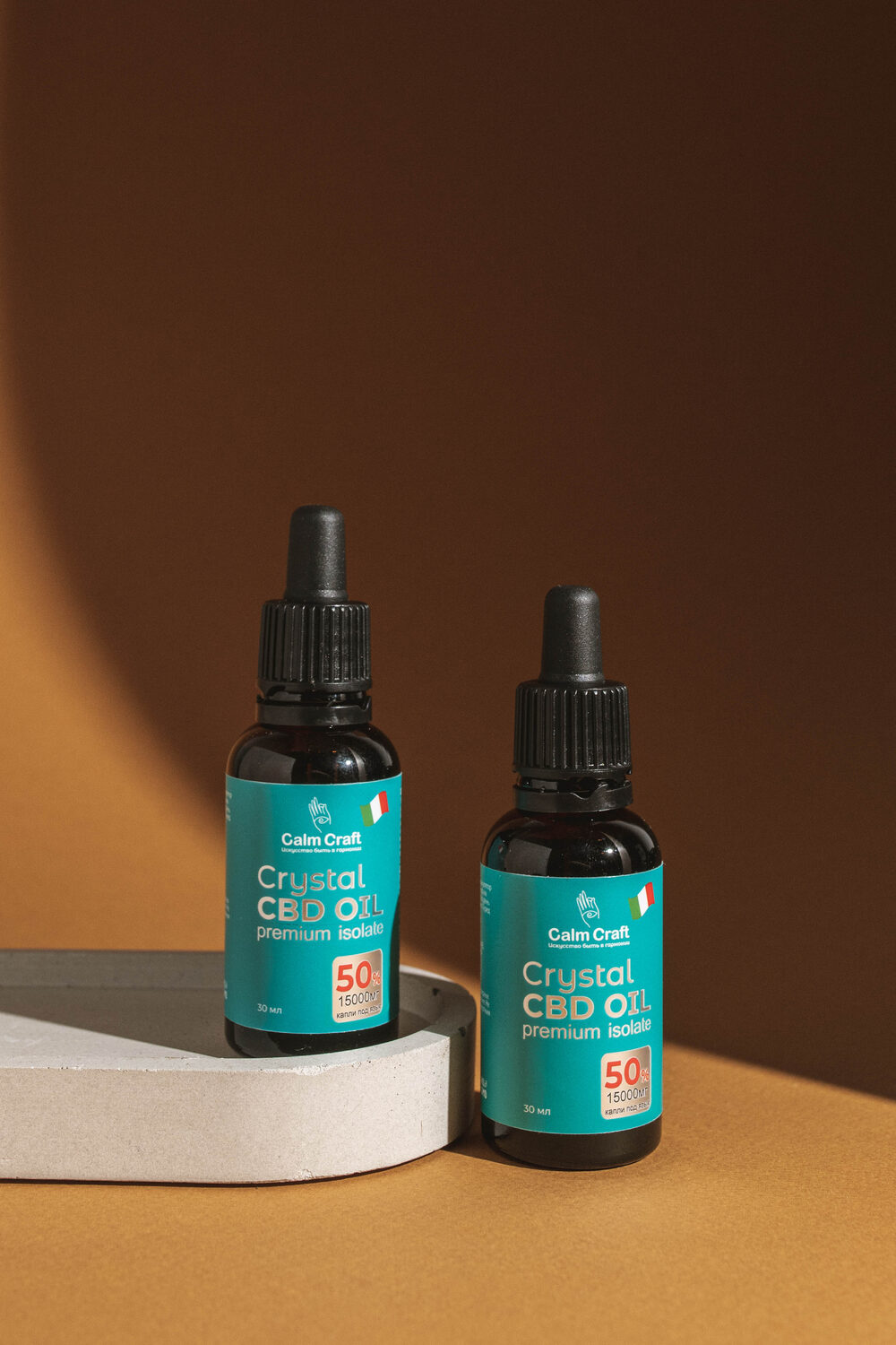 CalmCraft Crystal CBD Oil 50% — два флакона